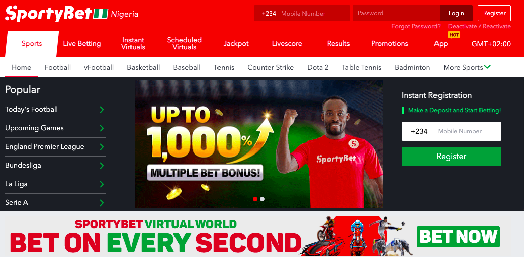 Sportybet Casino official website