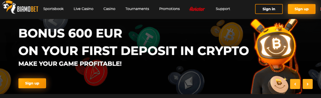 Play Aviator Game in Biamo Casino