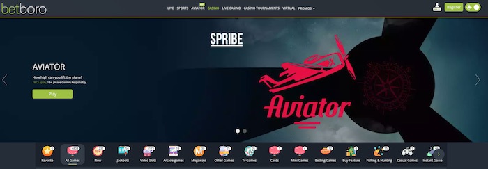 Aviator betboro official website