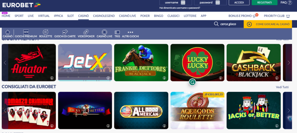 Eurobet Casino slots - Registration in Aviator Game