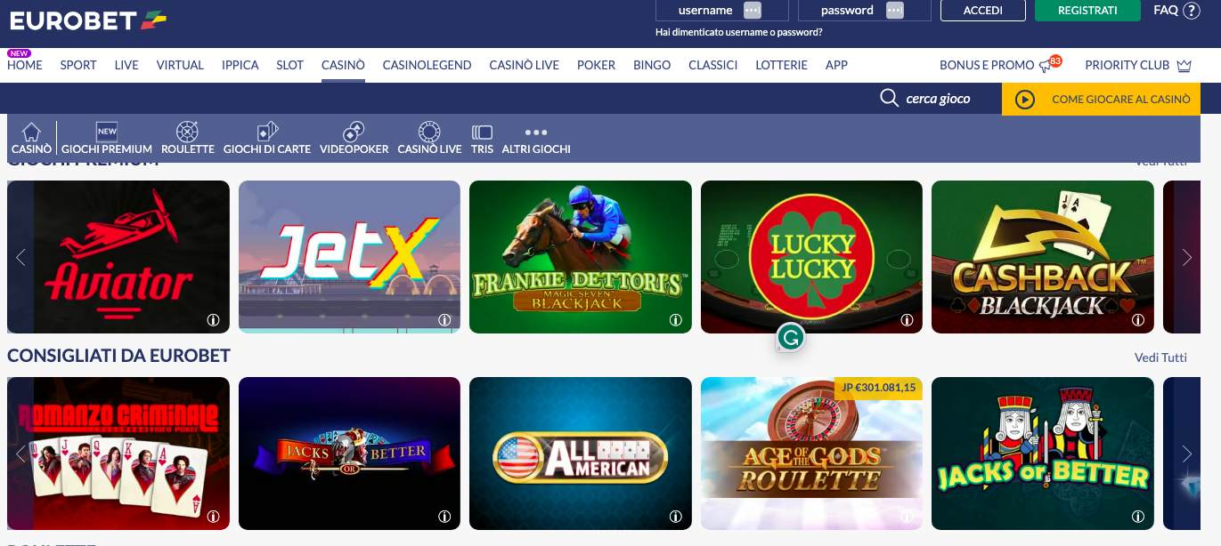 Aviator Eurobet Casino Eurobet Casino slots - Registration in Aviator Game