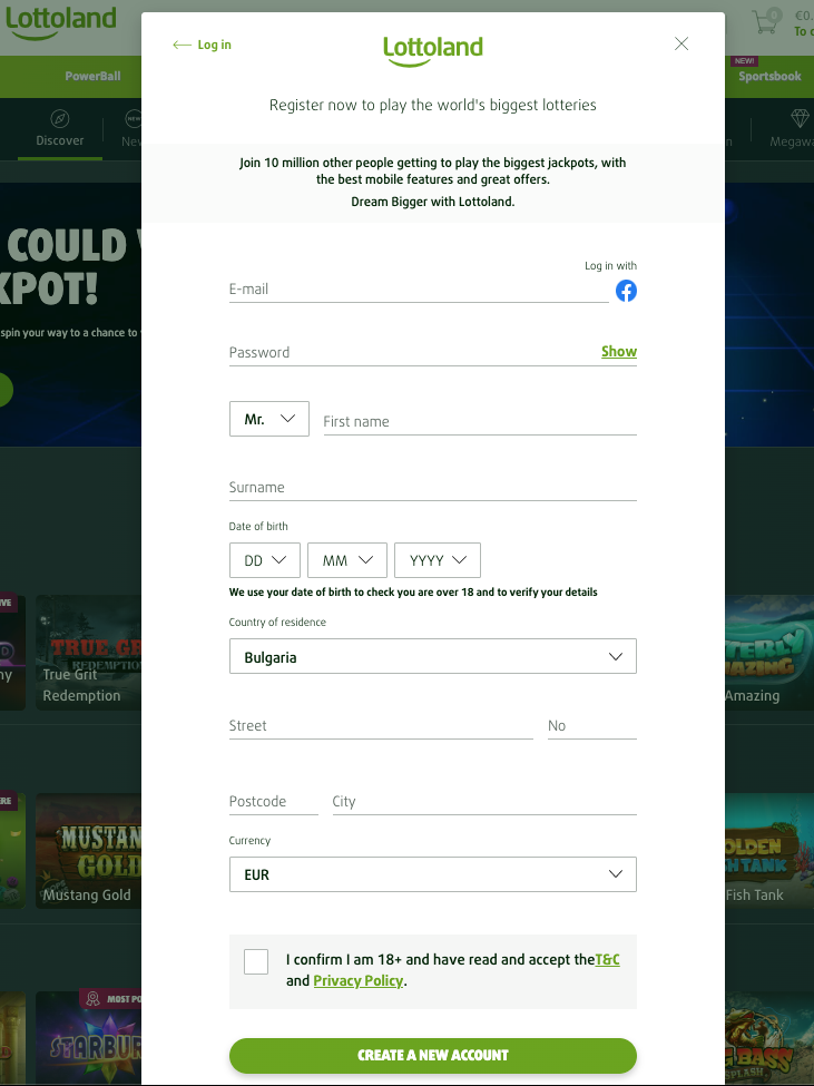 Lottoland Aviator Registration