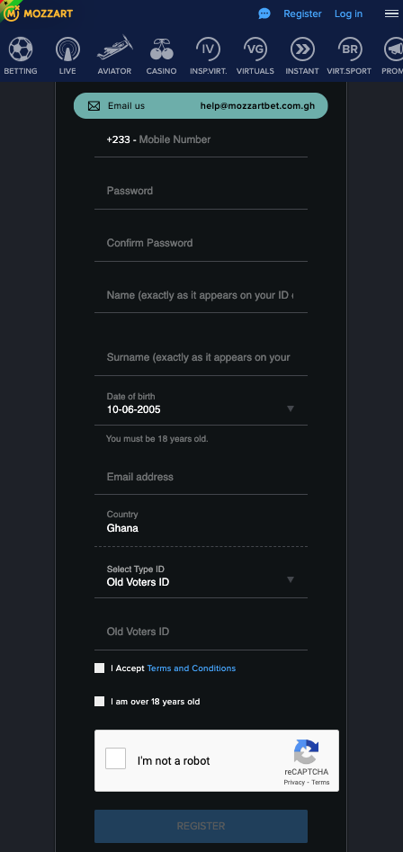 Mozzartbet Aviator Registration