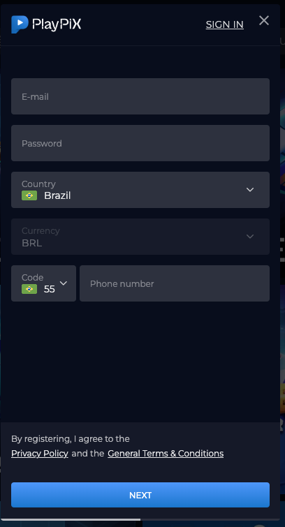 PlayPix Registration Instructions