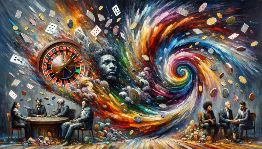 An oil painting capturing the dramatic moment of a crash gambling multiplier graph reaching its peak, embodying the traditional artistic style with a modern gambling theme.
