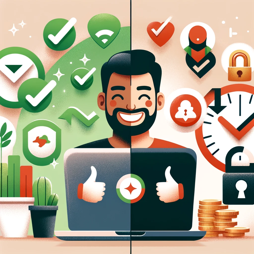 Illustrative comparison of the advantages and disadvantages of using OPay for online casino transactions.